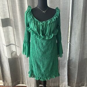 Green Prettylittlething Dress